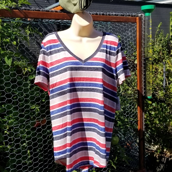 Torrid multi stripe tee shirt - Picture 4 of 5